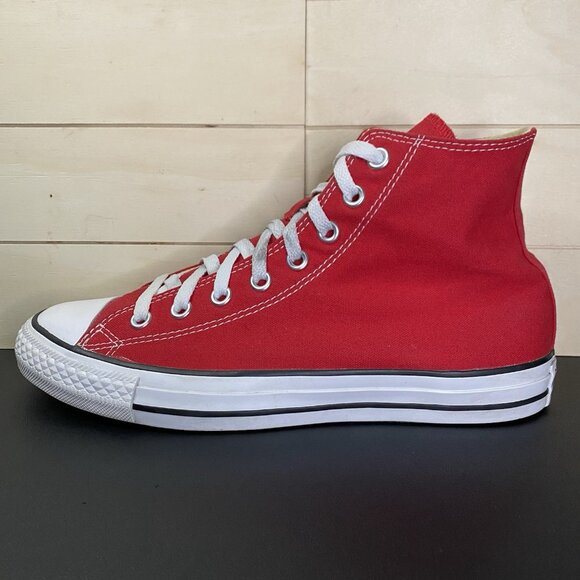 Converse Chuck Taylor Hi Tops Red White Women's Size 10 Shoes Sneakers CTAS - Picture 2 of 11
